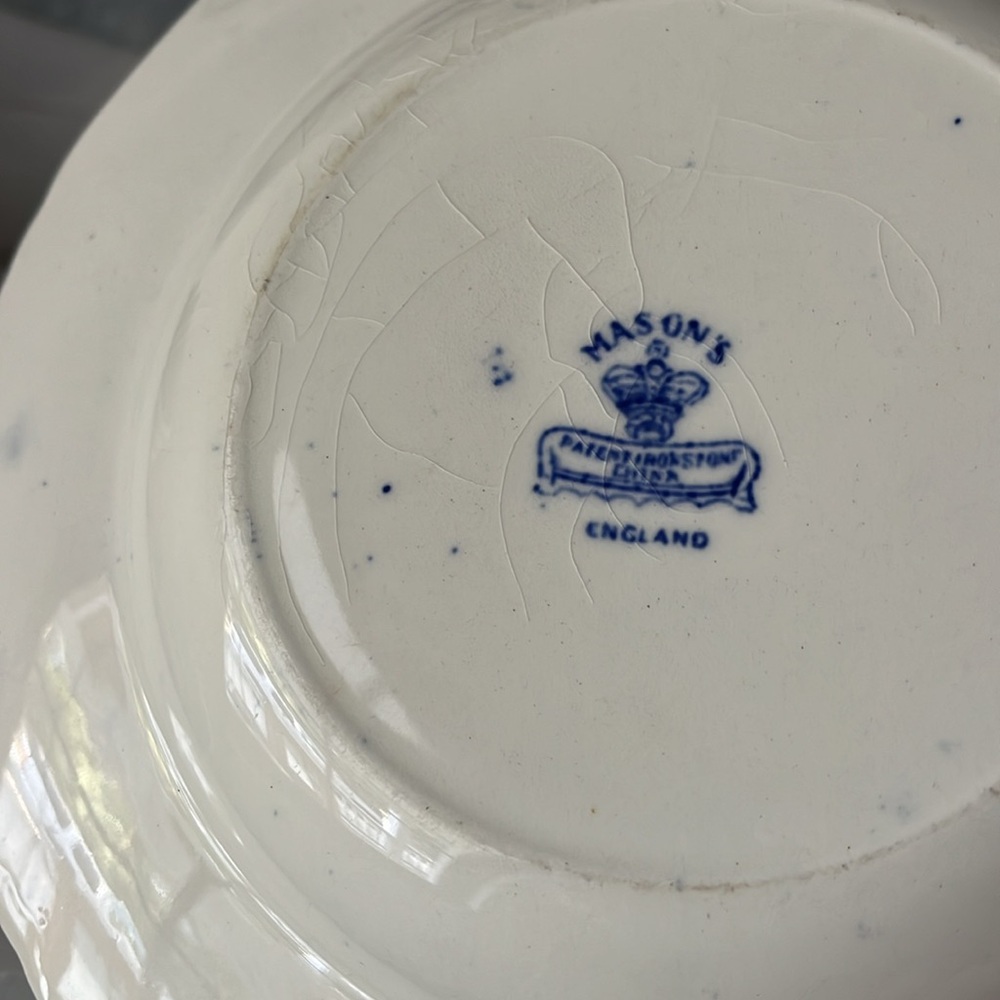 •ANTIQUE MASON’S ENGLAND FLOW BLUE• - Picture 11 of 13